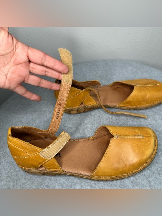 Josef Seibel Rosalie 42 Leather Sandals in Color Mango Floral Sole Women Size 41 - Picture 6 of 10